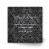 Black and Gold Wallpaper Wedding Invitation