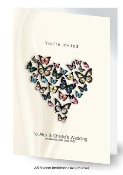 Butterfly Hearts Wedding Invitation Images9