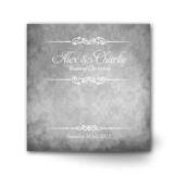 Silver Wallpaper Wedding Invitations Square