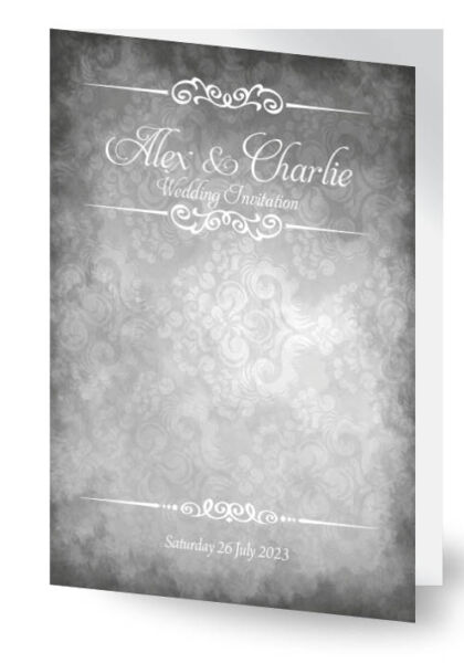 Silver Wallpaper Wedding Invitations Preview
