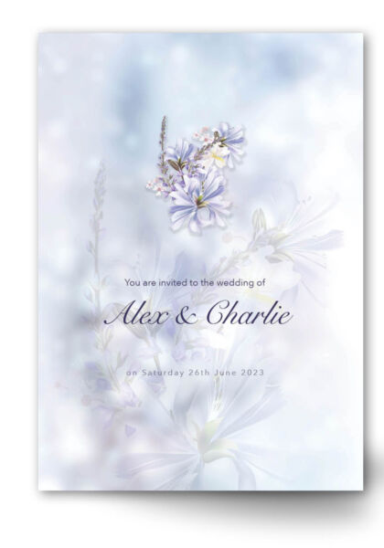 Blue Meadow Wedding Invitation Preview