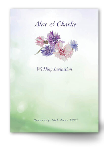 Wildflowers Wedding Invitation Preview