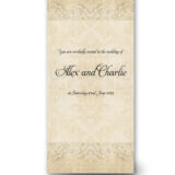 Linen and Lace Wedding Invitation DL