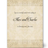 Linen and Lace Wedding Invitation A5