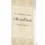 Linen and Lace Wedding Invitation DL