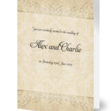 Linen and Lace Wedding Invitation A5