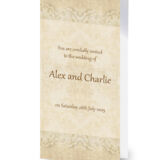 Linen and Lace Wedding Invitation