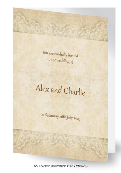 Linen and Lace Wedding Invitations