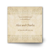 Linen and Lace Wedding Invitation