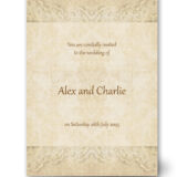 Linen and Lace Wedding Invitation