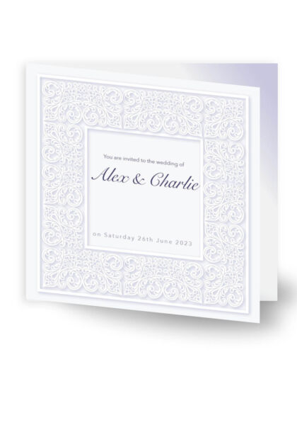Lace Frame Wedding Invitation Preview