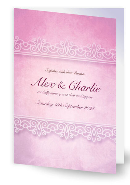 Lilac Lace Wedding Invitaions Preview
