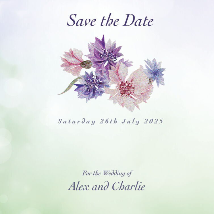 Wildflower Meadow Save the Date Cards