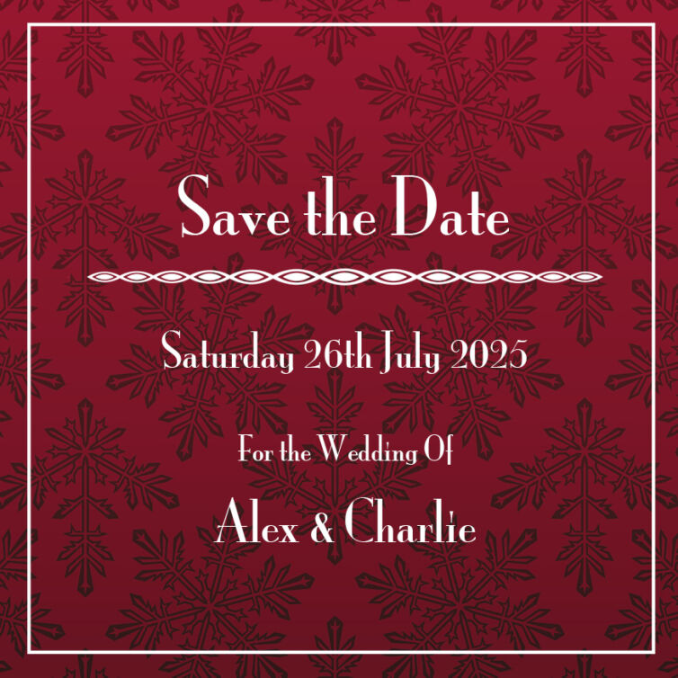 Deep Red Wallpaper Save the Date Cards