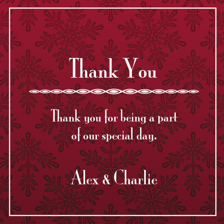 Deep Red Wallpaper Thank You Cards