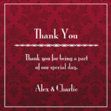 Deep Red Wallpaper Thank You Cards