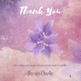 Floral Grunge Thank You Cards