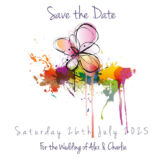 Floral Splash Save the Date Card