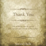 Gold Wallpaper Thank You Cards