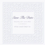 Lace Frame Save The Date Cards