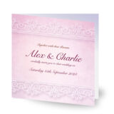 Lilac Lace Wedding Invitation