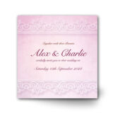 Lilac Lace Wedding Invitation