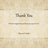 Linen and Lace Thank You Cards