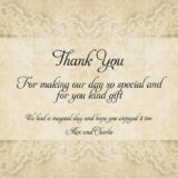 Linen and Lace Thank You Cards