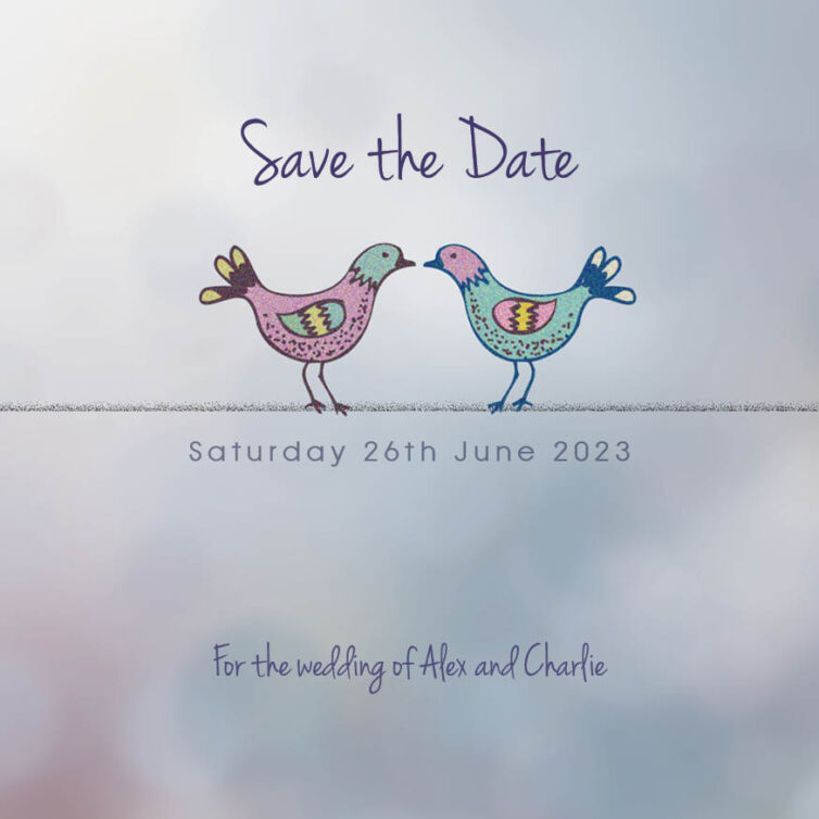 Love Birds Save the Date Cards