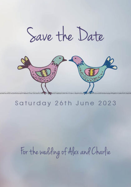 Love Birds Save the Date Cards