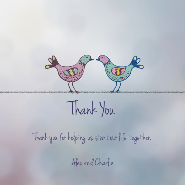 Love Birds Thank You Cards