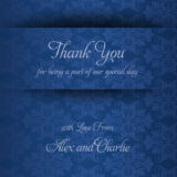 Navy Wallpaper Thank You Cards