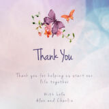 Purple Butterfly Thank You Cards