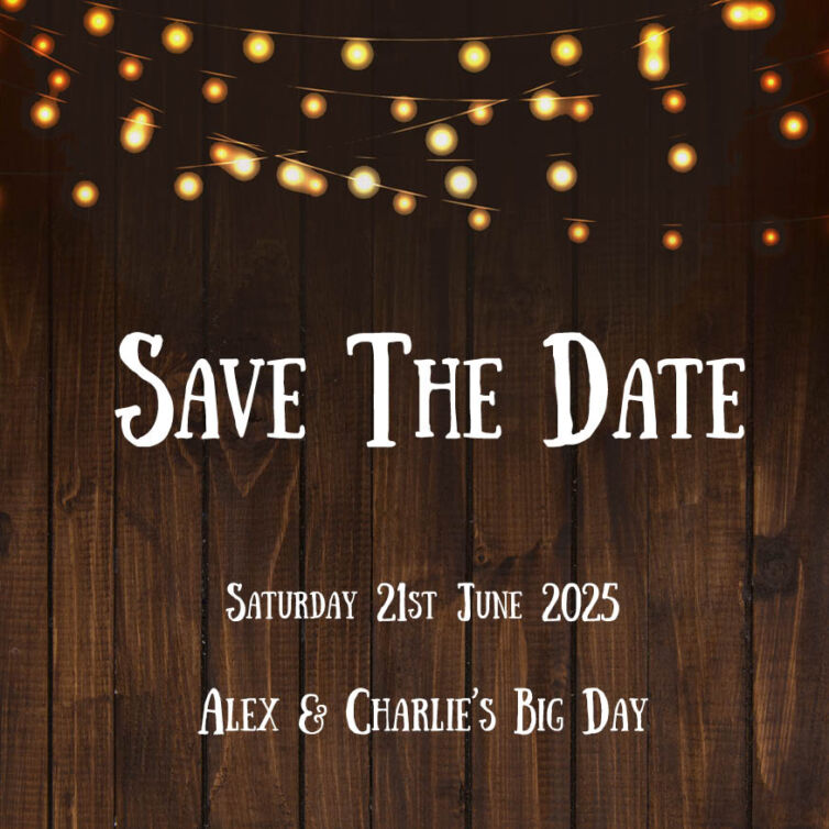 Rustic Wood Save The Date Cards