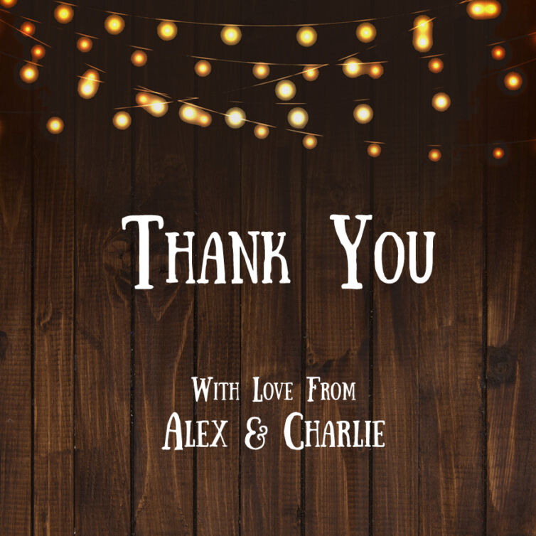 Rustic Wood Thank You Cards