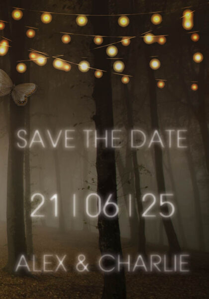 Mystical Forest Save the Date Cards