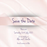 Simple Silk Save the Date Cards