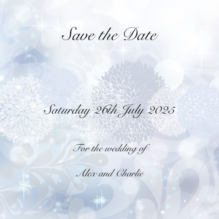 Winter Ice Save The Date Cards